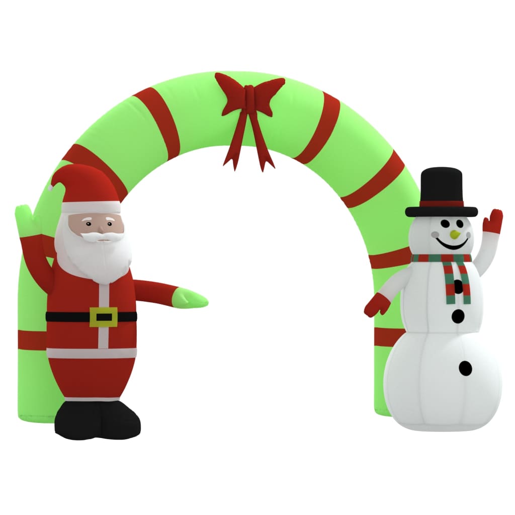 NNEVL Christmas Inflatable Santa & Snowman Arch Gate LED 270 cm