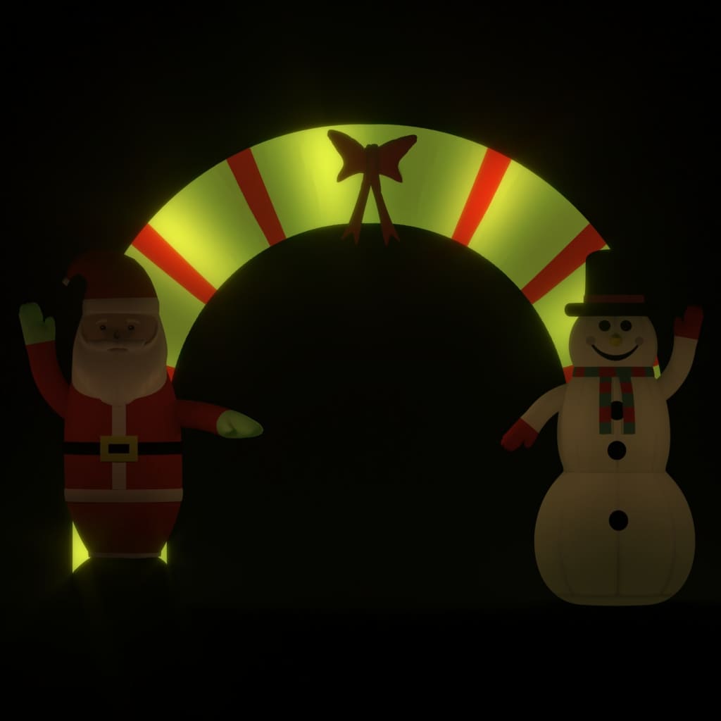 NNEVL Christmas Inflatable Santa & Snowman Arch Gate LED 270 cm