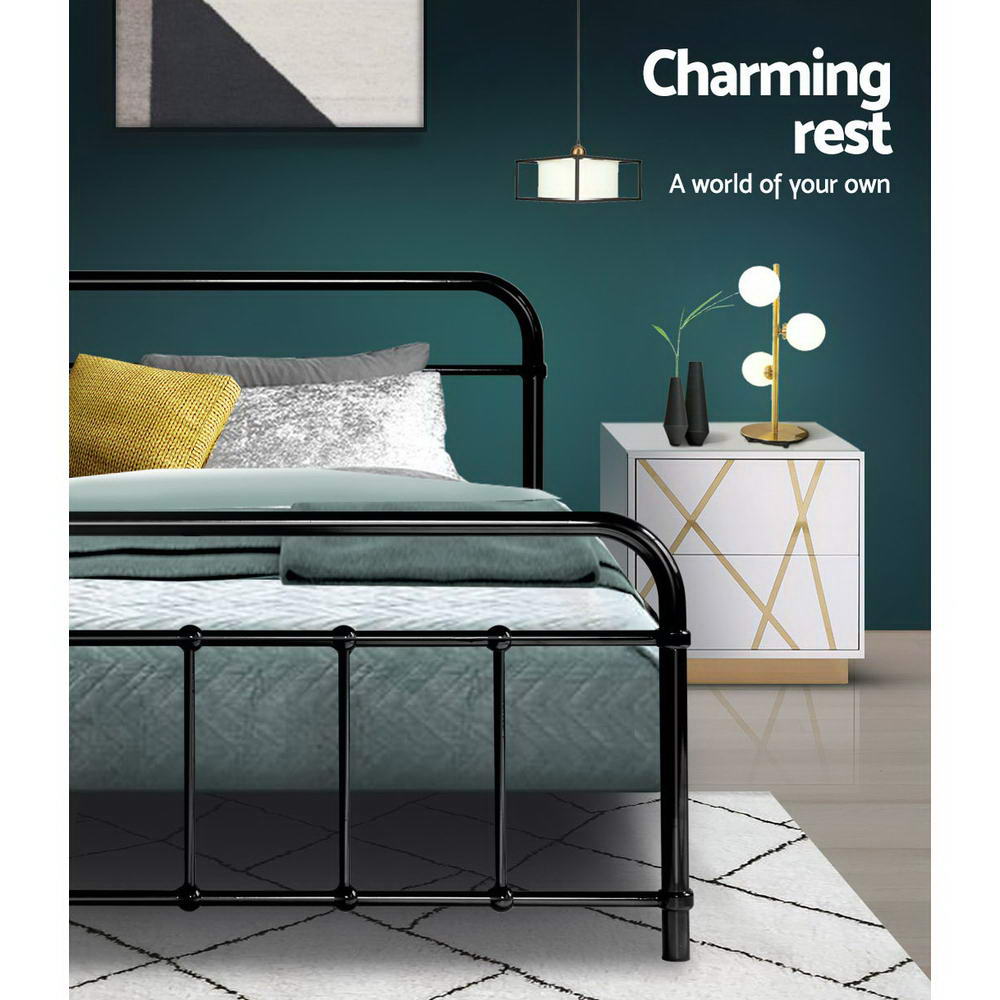 NNEDSZ LEO Metal Bed Frame - Single (Black)